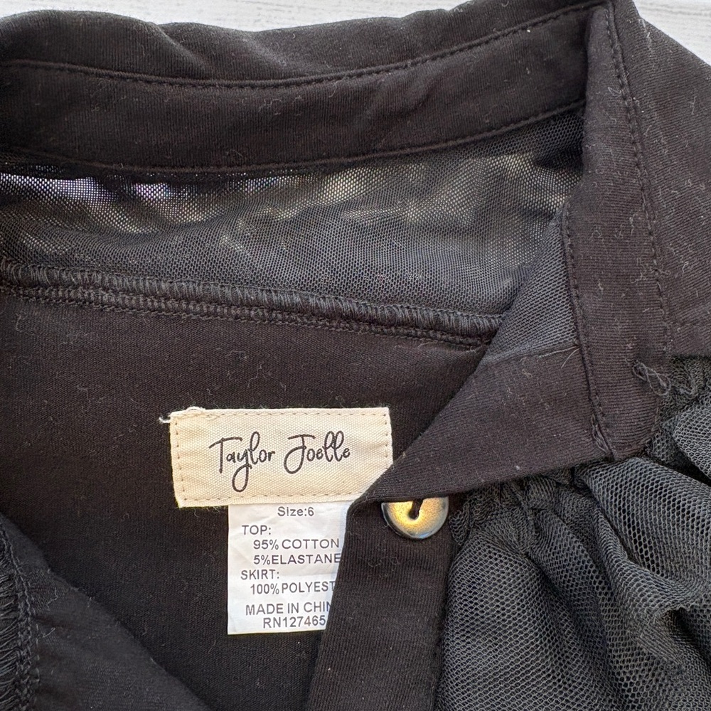 Taylor Joelle Wednesday Black Ruffled Kids Dress - Picture 2 of 3